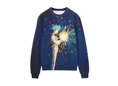 LOEWE x Howl's Moving Castle Magical Sky Sweatshirt In Cotton "Petroleum"