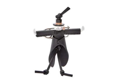 LOEWE x Howl's Moving Castle Turnip Head Charm In Felt and Classic Calfskin "Black"