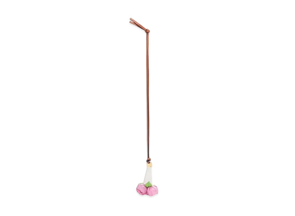 LOEWE x Howl's Moving Castle Bouquet Charm In Calfskin "Pink/White"