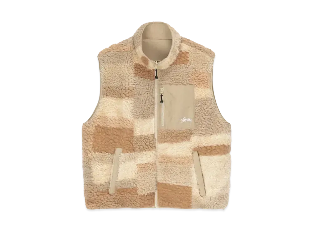 Stussy Colorblock Reversible Vest "Khaki"
