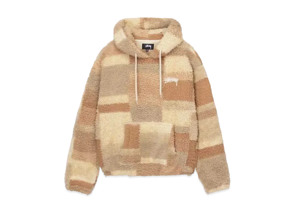 ステューシー ブロンゾン シェルパ フーディー "カーキ"