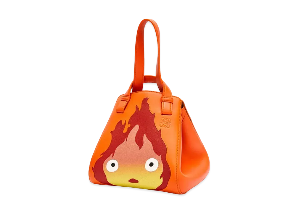 LOEWE x Howl's Moving Castle Calcifer Hammock Nugget Bag In Satin Calfskin Online Exclusive "Orange"