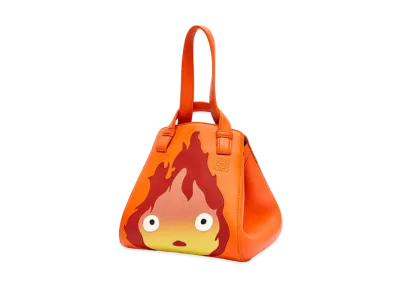 LOEWE x Howl's Moving Castle Calcifer Hammock Nugget Bag In Satin Calfskin Online Exclusive "Orange"