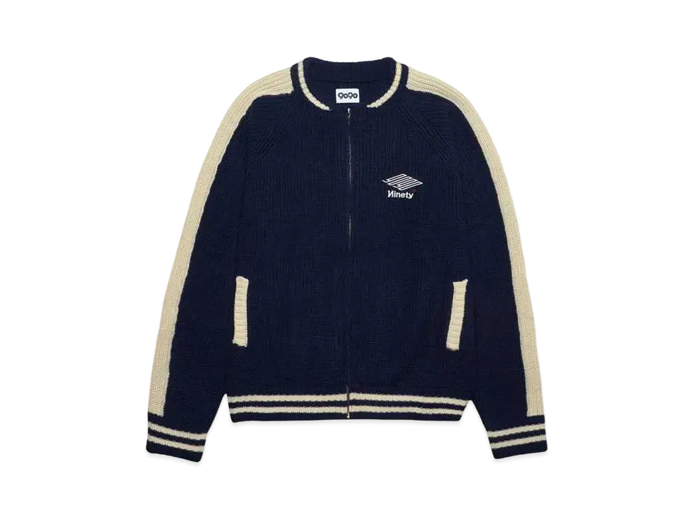 9090 Zip-up Knit Jacket "Navy"
