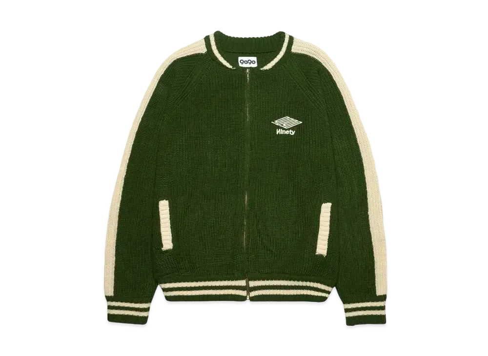 9090 Zip-up Knit Jacket "Green"