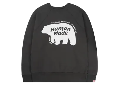 HUMAN MADE RAGLAN CREW NECK SWEATSHIRT "Black" HM24CS019
