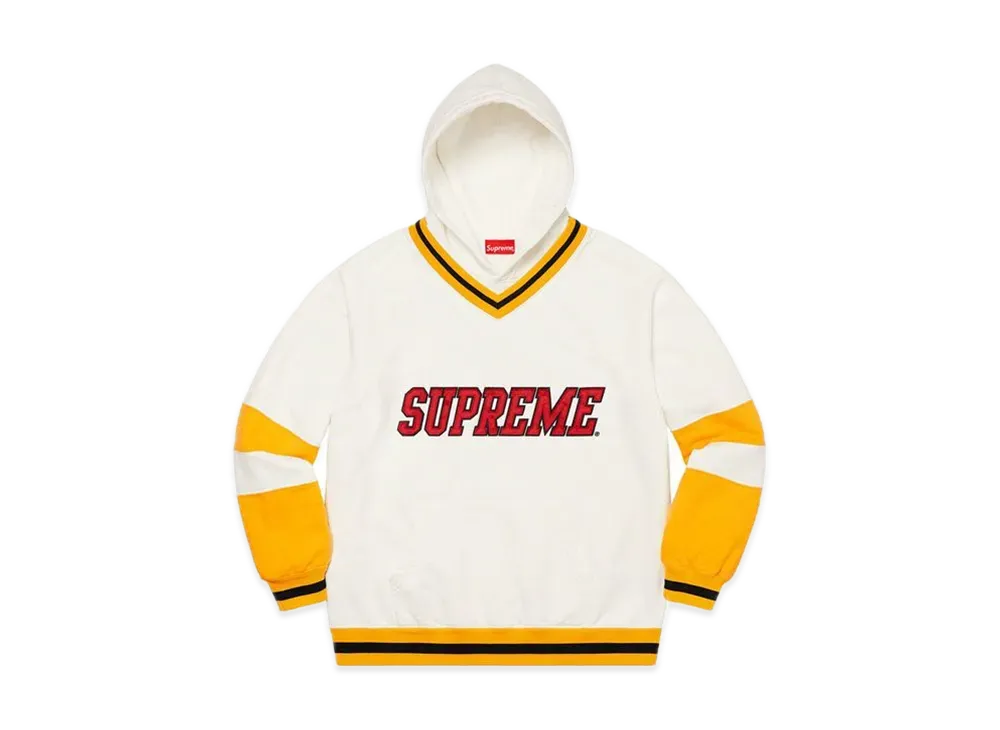 Supreme Hockey Hooded Sweatshirt "White"