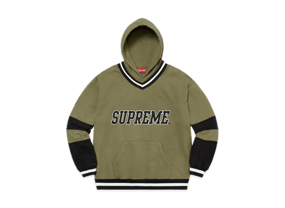 Supreme Hockey Hooded Sweatshirt "Light Olive"