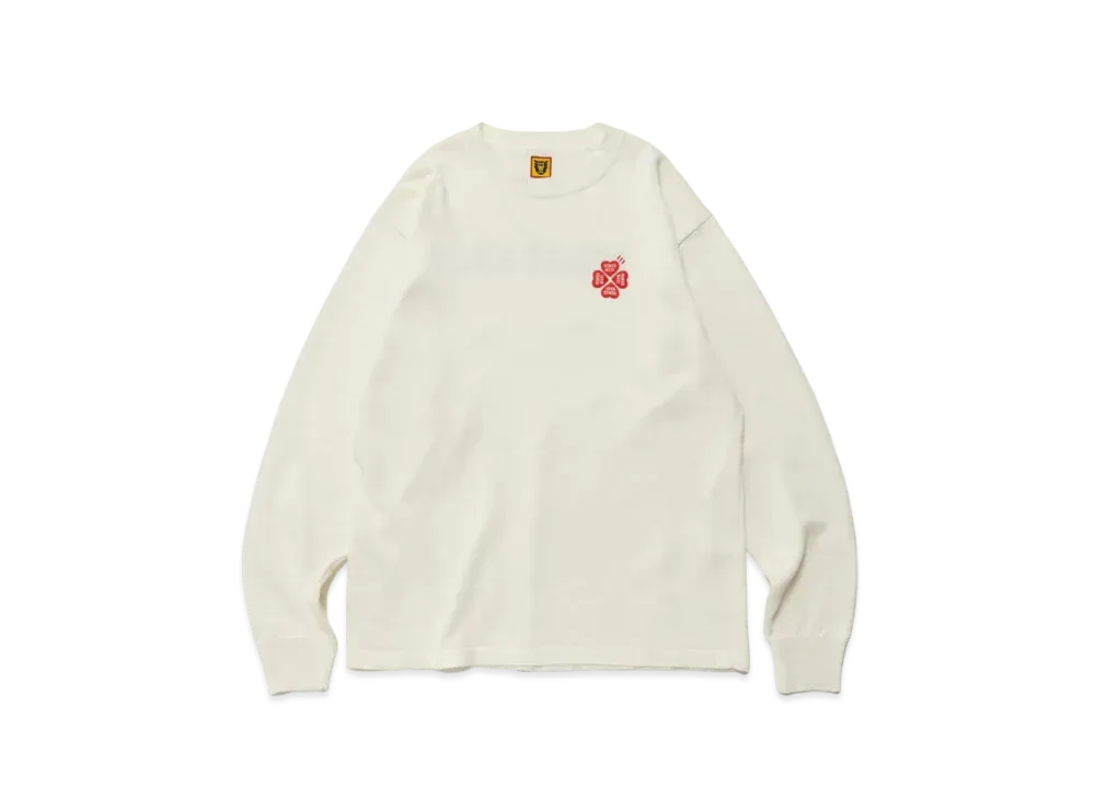 HUMAN MADE Linen-Blend Knit Sweater "White"