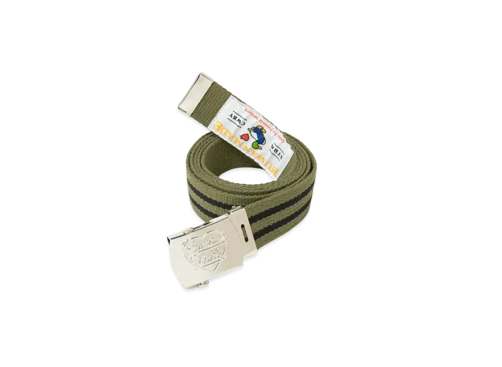 HUMAN MADE Striped Web Belt "Olive Drab"