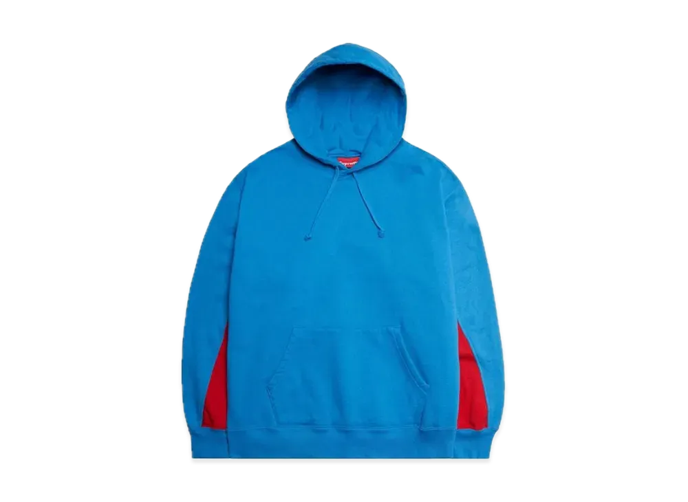 Supreme Cropped Panels Hooded Sweatshirt "Bright Blue"
