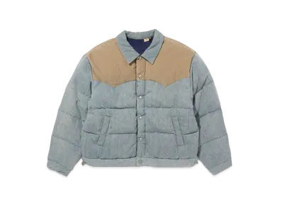 LEVI'S x CLOT Reversible Down Jacket Denim Puffer "Light Indigo"