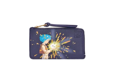 LOEWE x Howl's Moving Castle Magical Sky Coin Cardholder In Classic Calfskin and Crystal "Marine"