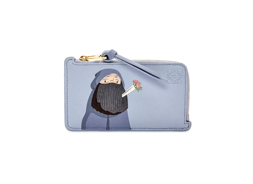 LOEWE x Howl's Moving Castle Markl Coin Cardholder In Classic Calfskin "Blue Lilac"