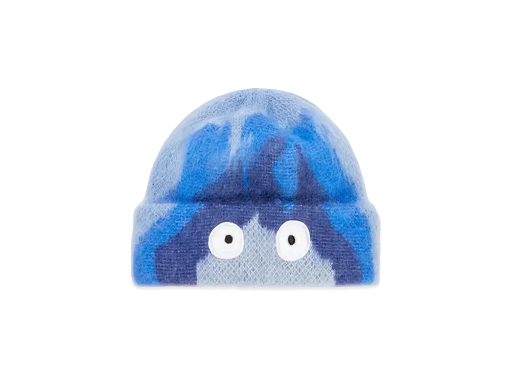 LOEWE x Howl's Moving Castle Calcifer Beanie In Mohair and Wool Blend "Blue/Light Blue"