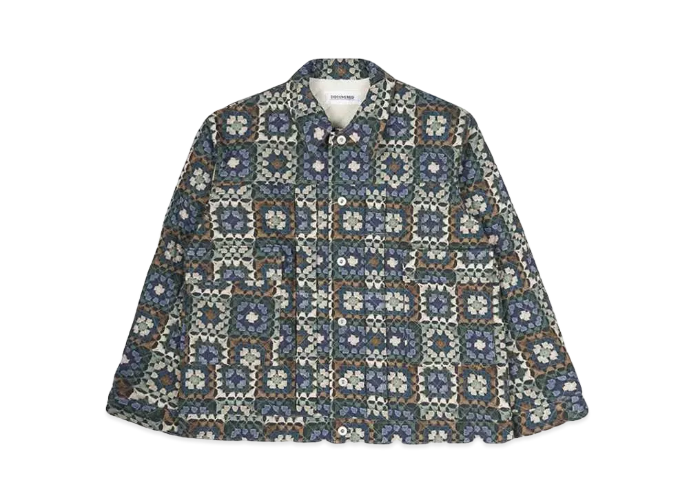 DISCOVERED CROCHET QUILT 2nd BLOUSON "GREEN"