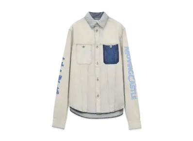 LOEWE x Howl's Moving Castle Moving Castle Overshirt In Denim "Indigo Blue"