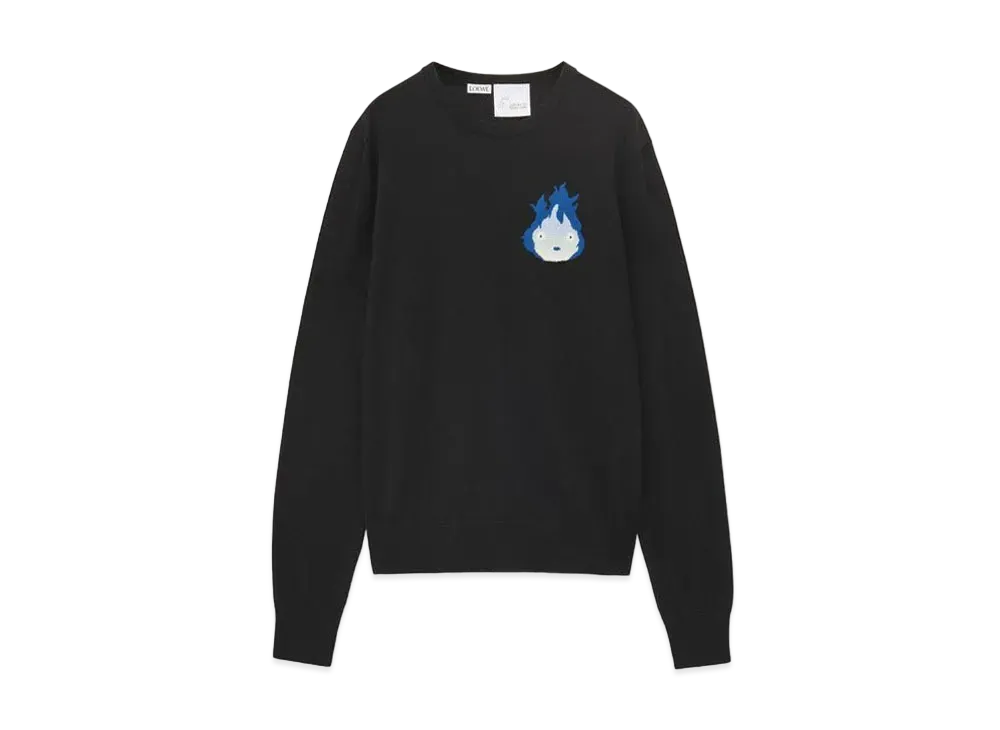 LOEWE x Howl's Moving Castle Calcifer Sweater In Wool "Black"
