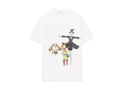 LOEWE x Howl's Moving Castle Heen, Markl and Turnip Head T-shirt In Cotton "White"