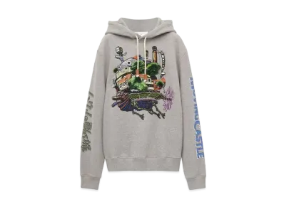 LOEWE x Howl's Moving Castle Moving Castle Embroidered Hoodie In Cotton "Gray"
