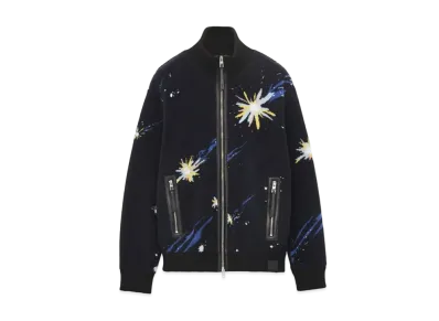 LOEWE x Howl's Moving Castle Magical Sky Fleece Jacket In Polyester "Dark Blue/Multicolor"