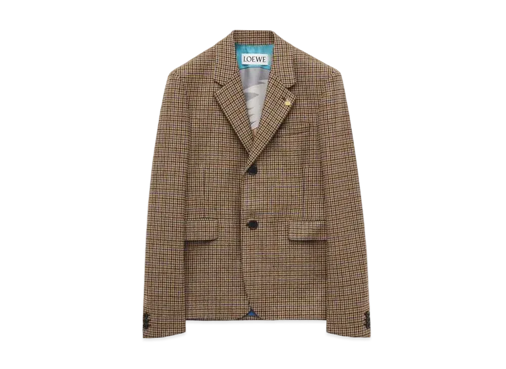 LOEWE x Howl's Moving Castle Calcifer Jacket In Wool "Beige/Blue/Black"