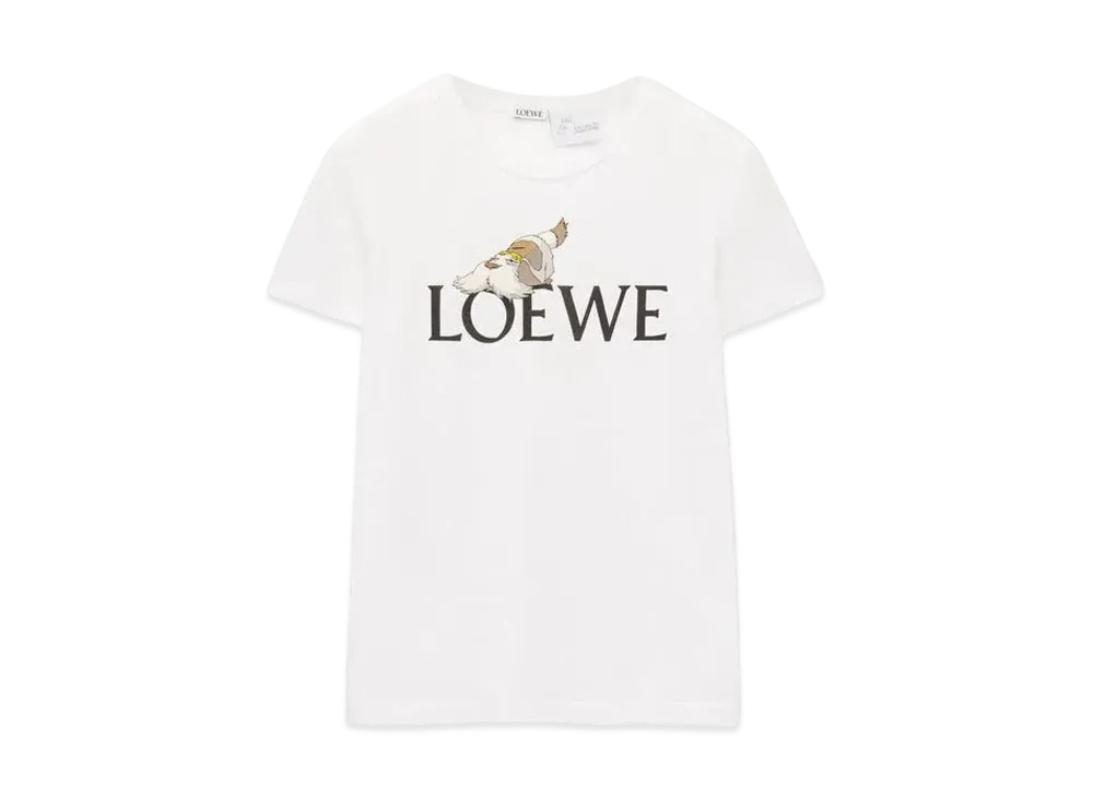 LOEWE x Howl's Moving Castle Heen Loewe T-shirt In Cotton "White"