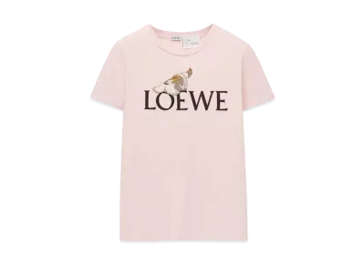 LOEWE x Howl's Moving Castle Heen Loewe T-shirt In Cotton "Chalk"