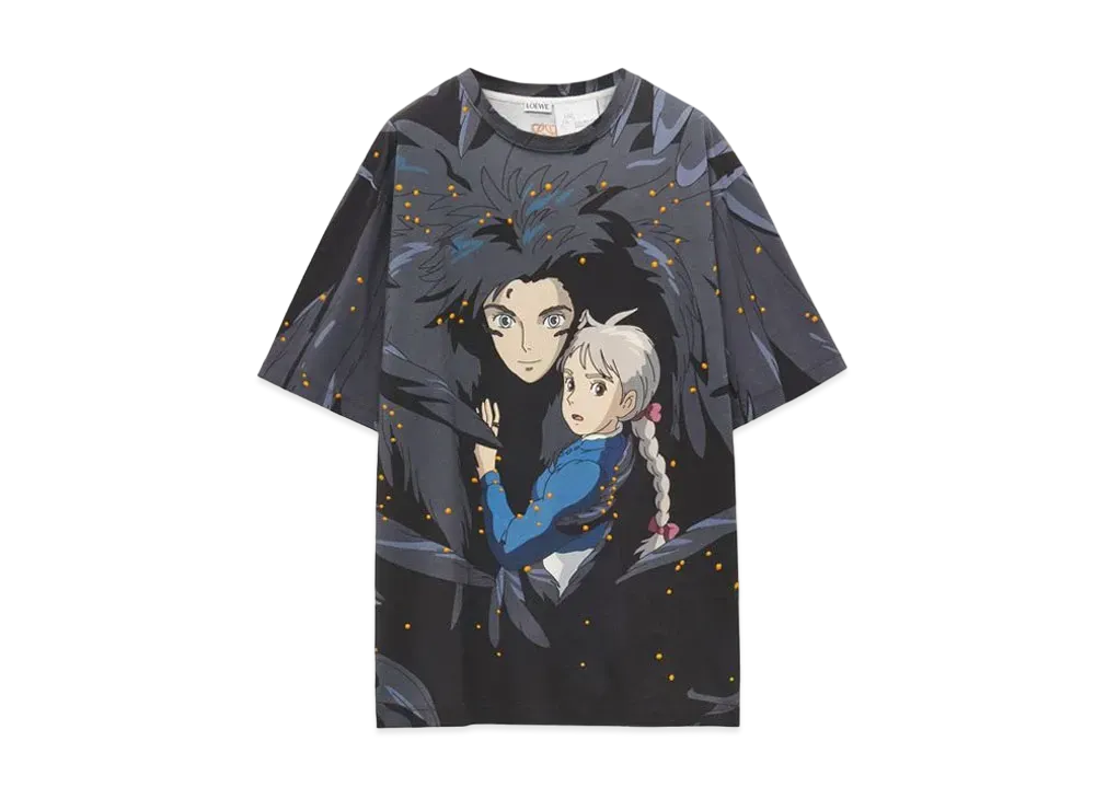 LOEWE x Howl's Moving Castle Howl T-shirt In Cotton "Navy Blue"