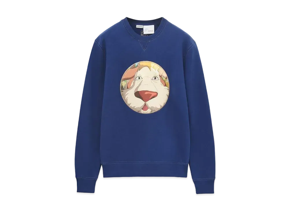 LOEWE x Howl's Moving Castle Heen Sweatshirt In Cotton "Indigo Blue"