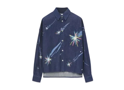 LOEWE x Howl's Moving Castle Magical Sky Overshirt In Denim "Navy Blue"