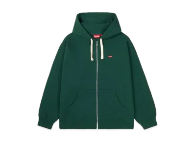 Supreme Small Box Drawcord Zip Up Hooded Sweatshirt "Dark Green"