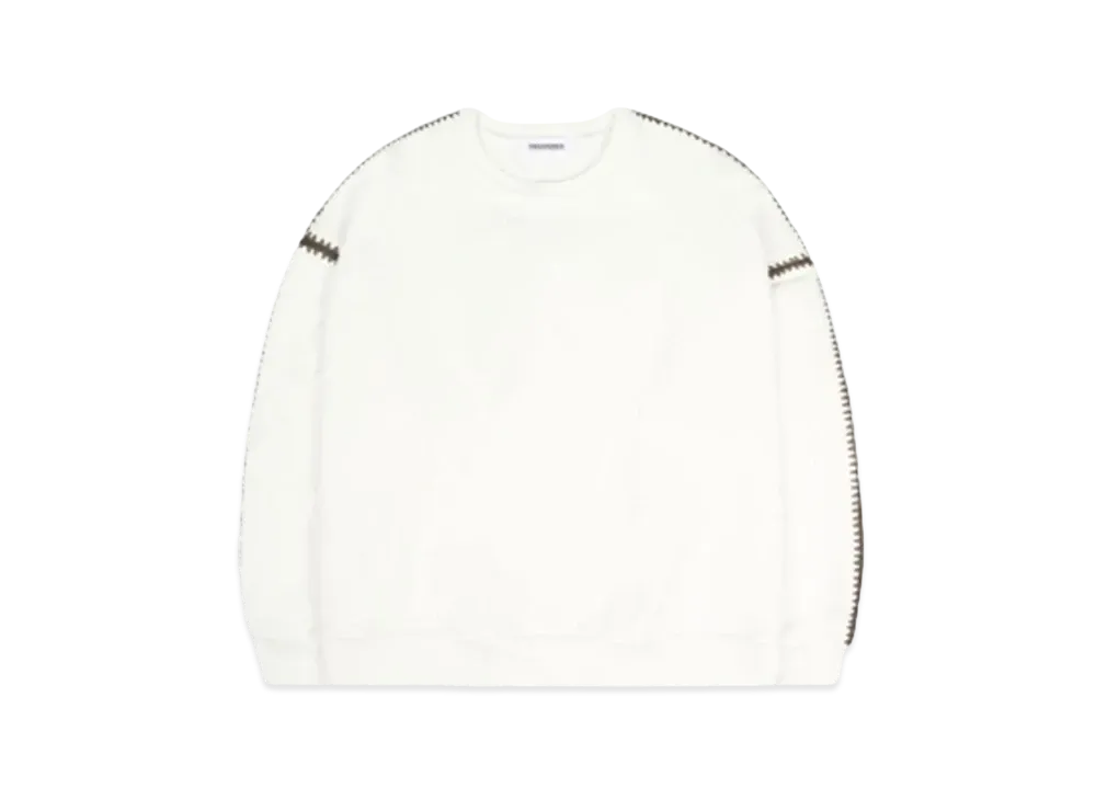 DISCOVERED SHELL STITCH SWEAT "WHITE"