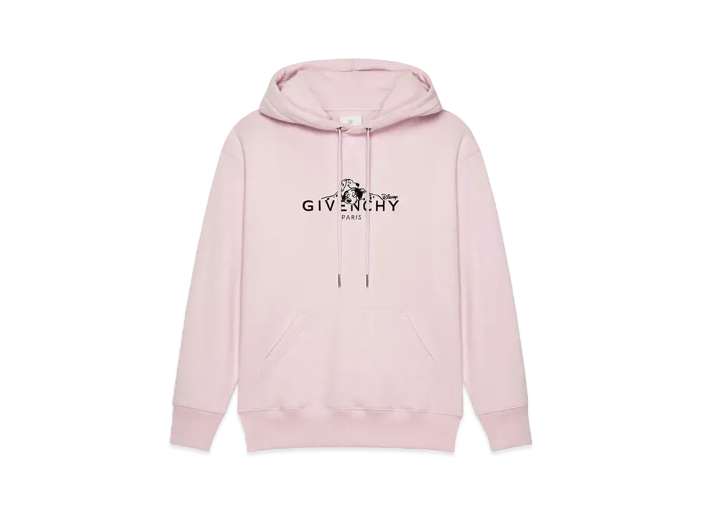 GIVENCHY 101 Dalmatians Hoodie In Embroidered Felpa "Light Pink"