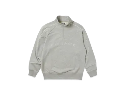 PALACE Sport Piped 1/4 Zip "Grey Marl"