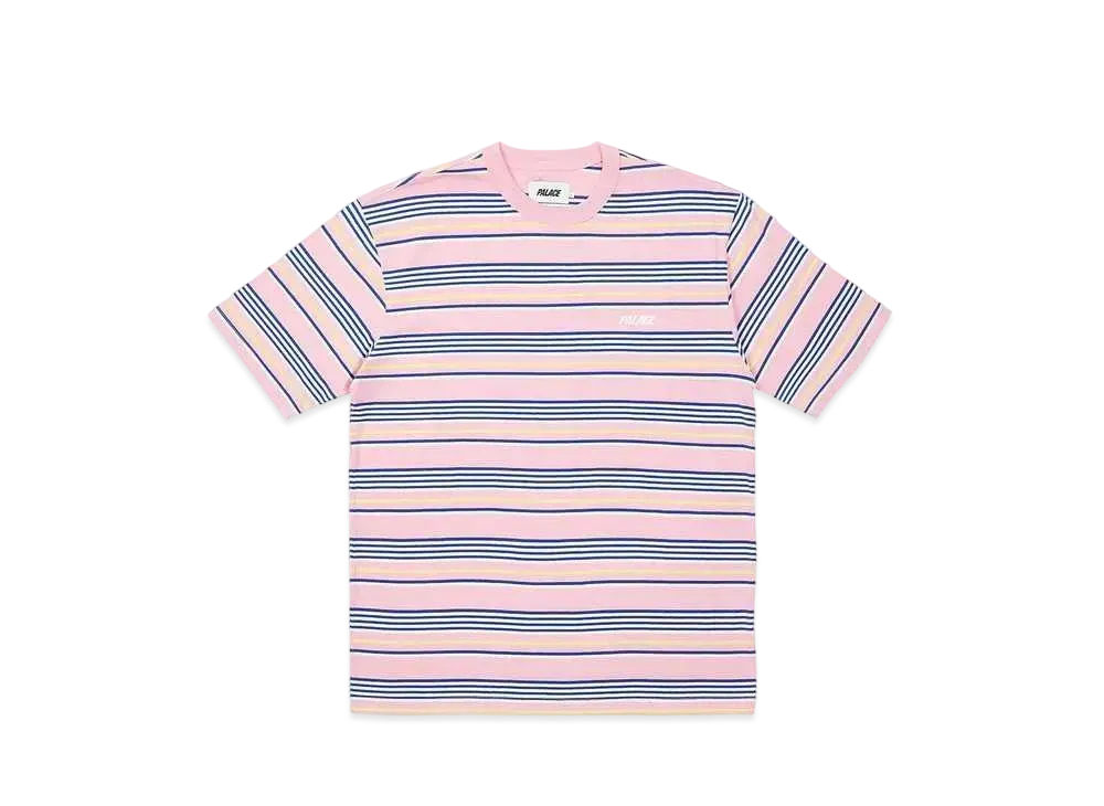 PALACE Stripe T-Shirt "Pink"