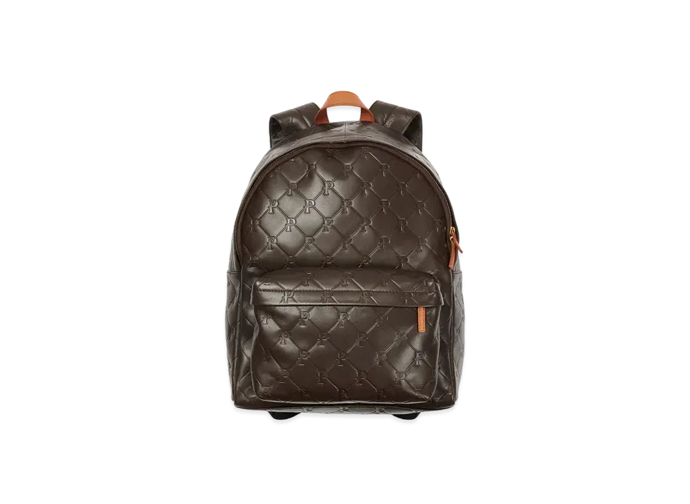PALACE Pal-M-Gram Leather Backpack "Brown"