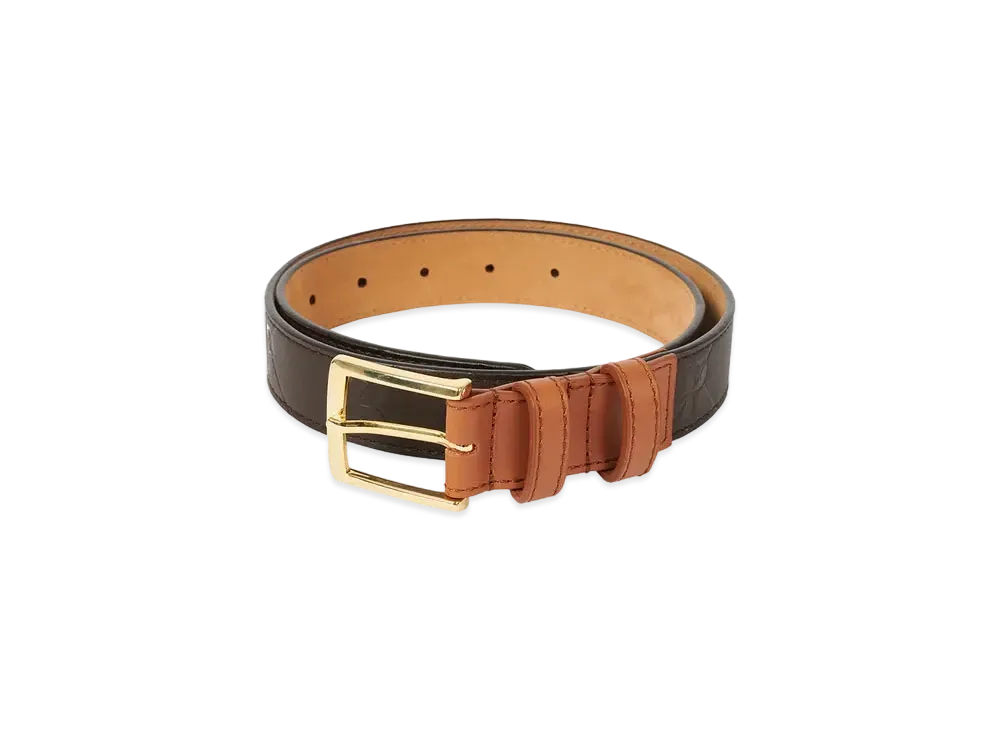 PALACE Pal-M-Gram Leather Belt "Brown"