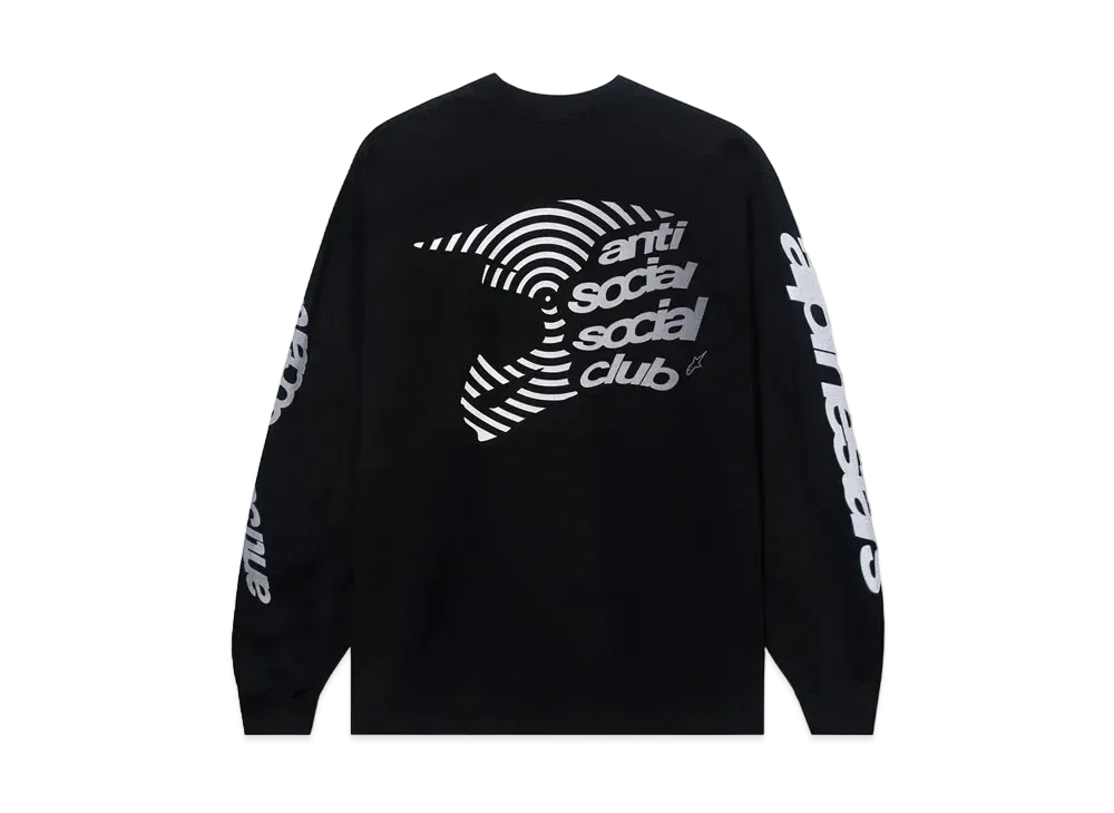 ANTI SOCIAL SOCIAL CLUB x Alpine Stars Helmet Black Long Sleeve Tee "Black"