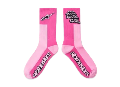 ANTI SOCIAL SOCIAL CLUB x Alpine Stars Pink Moto Socks "Pink"