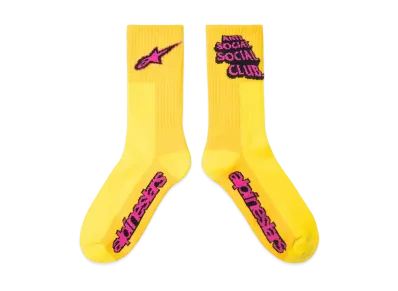 ANTI SOCIAL SOCIAL CLUB x Alpine Stars Yellow Moto Socks "Yellow"