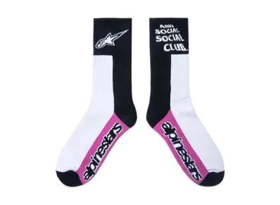 ANTI SOCIAL SOCIAL CLUB x Alpine Stars Black White Moto Socks "Black/White"