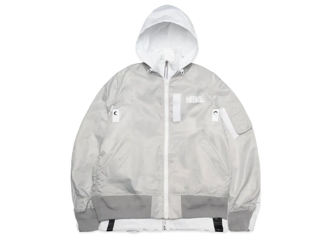 Nike x Sacai Women's NRG Layered Bomber Jacket"Grey Fog"