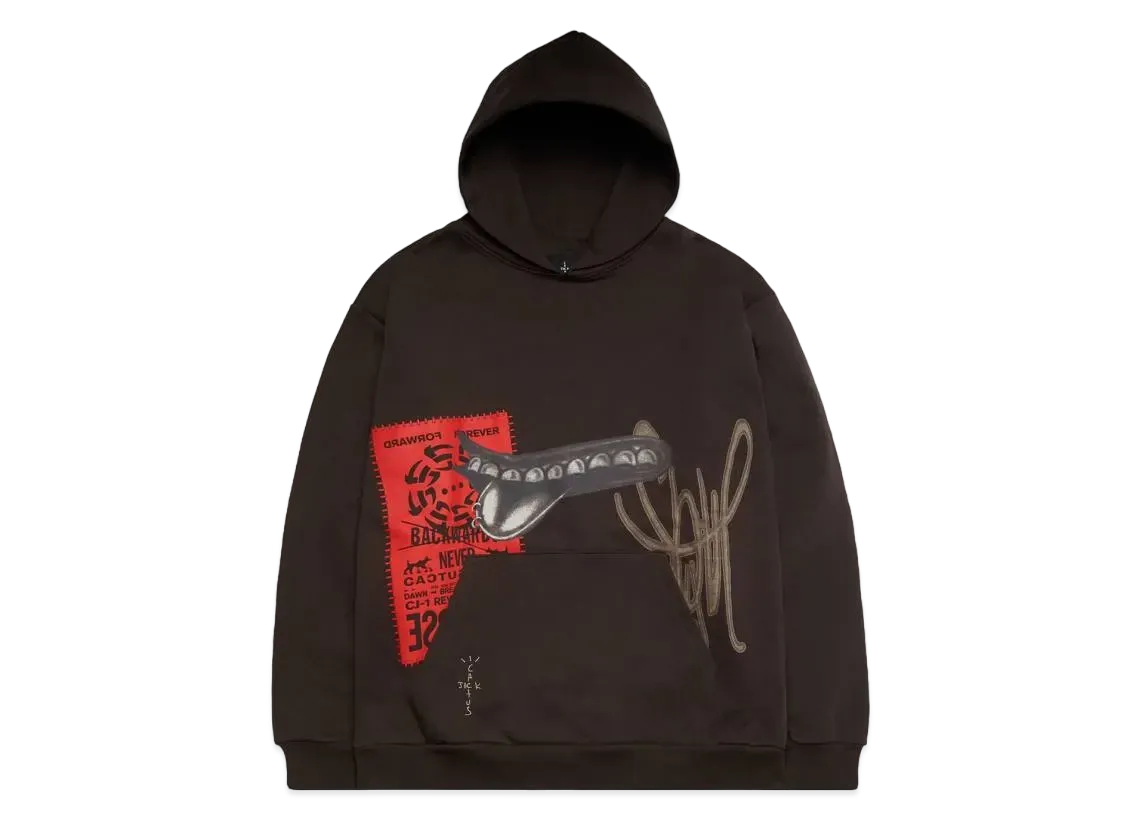 Travis Scott Cactus Jack GRIN HOODIE "Dark Brown"
