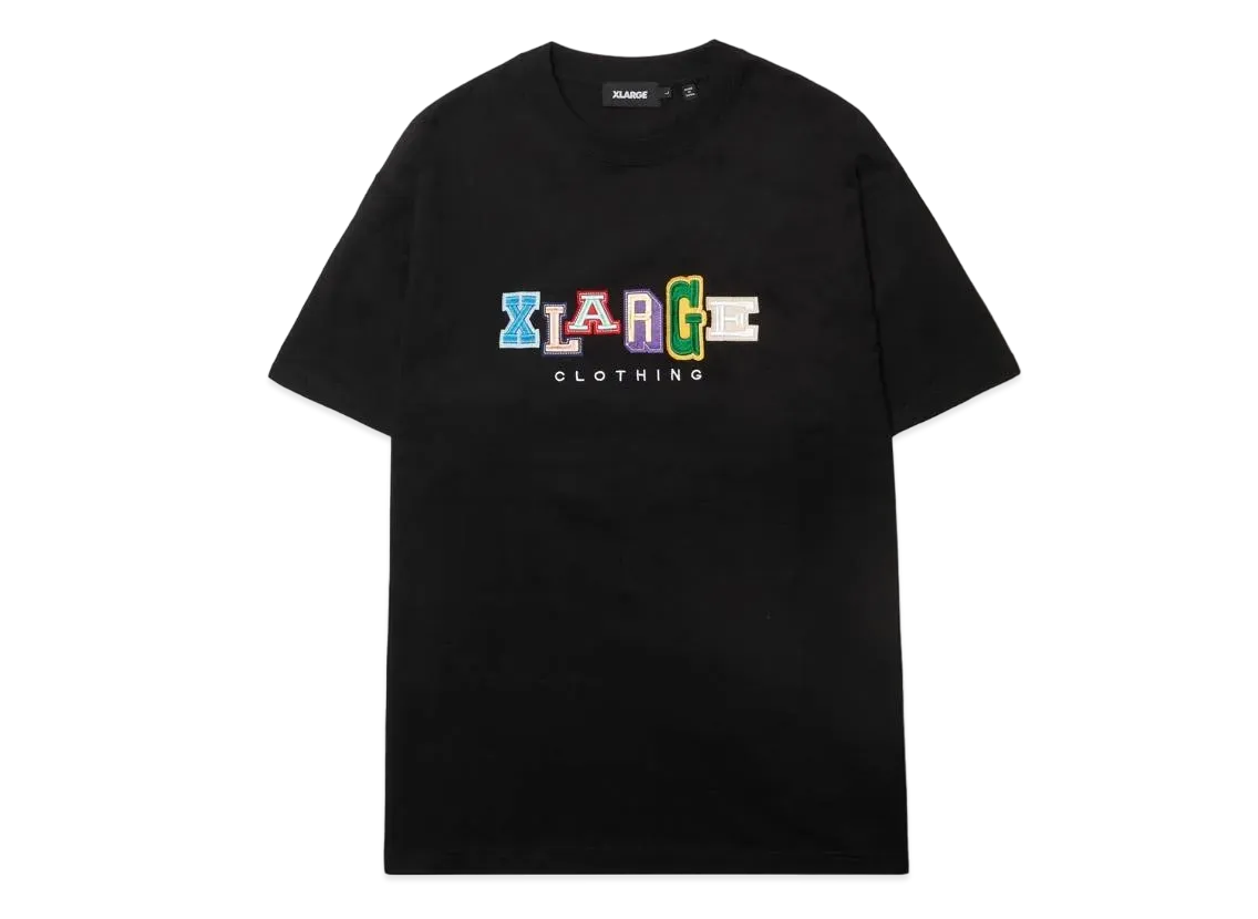 XLARGE S/S TEE MULTI COLOR COLLEGE LOGO "Black"