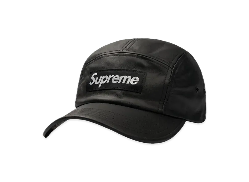 Supreme Leather Camp Cap "Black"