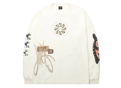 Travis Scott Cactus Jack AIR RECORDS LONG SLEEVE TEE "Ivory"