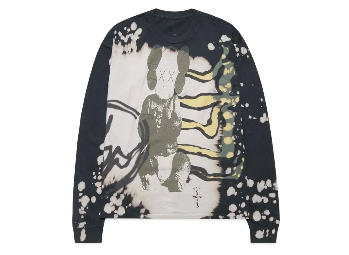 Travis Scott Cactus Jack x KAWS For Fragment L S Tee "Gray"