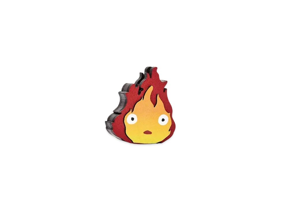 LOEWE x Howl's Moving Castle Calcifer Dice In Calfskin "Orange"