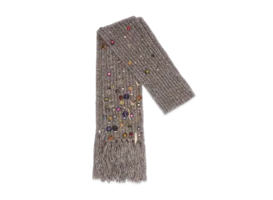 LOEWE x Howl's Moving Castle Embellished Scarf In Cashmere and Wool Blend "Multicolor"